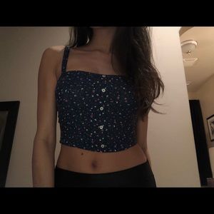 Abercrombie & Fitch flower crop top -S